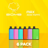 Bomb Max Disposable Vape 4800 Puffs - 6 Pack-