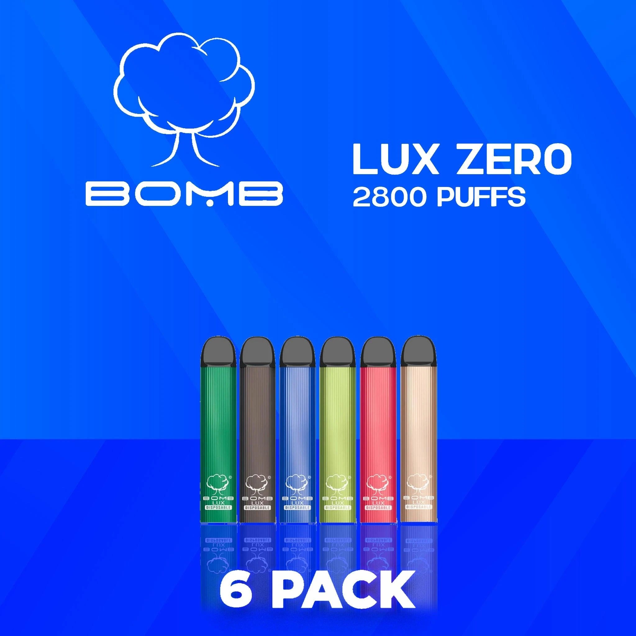 Bomb Lux Zero Disposable Vape 2800 Puffs - 6 Pack