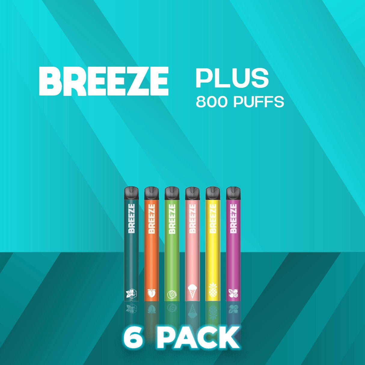 Breeze Plus Disposable Vape Device 800 Puffs - 6 Pack