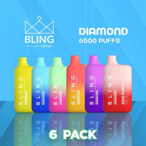 Bling Diamond 6500 Puffs Disposable Vape - 6 Pack