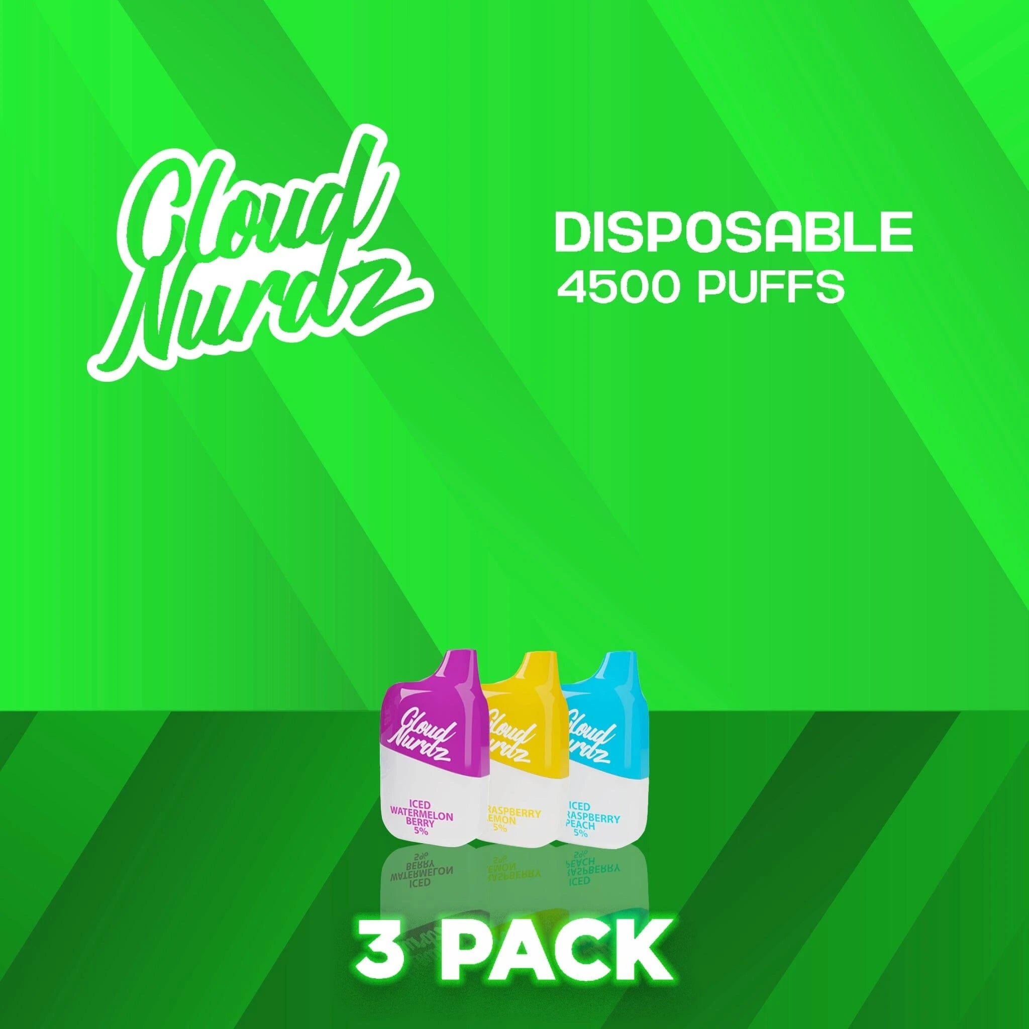 Cloud Nurdz 4500 Puffs Disposable Vape - 3 Pack
