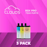 Clouds BOX PRO 7500 Puffs Mesh Coil Disposable Vape - 3 Pack-