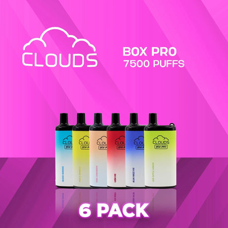 Clouds BOX PRO 7500 Puffs Mesh Coil Disposable Vape - 6 Pack-