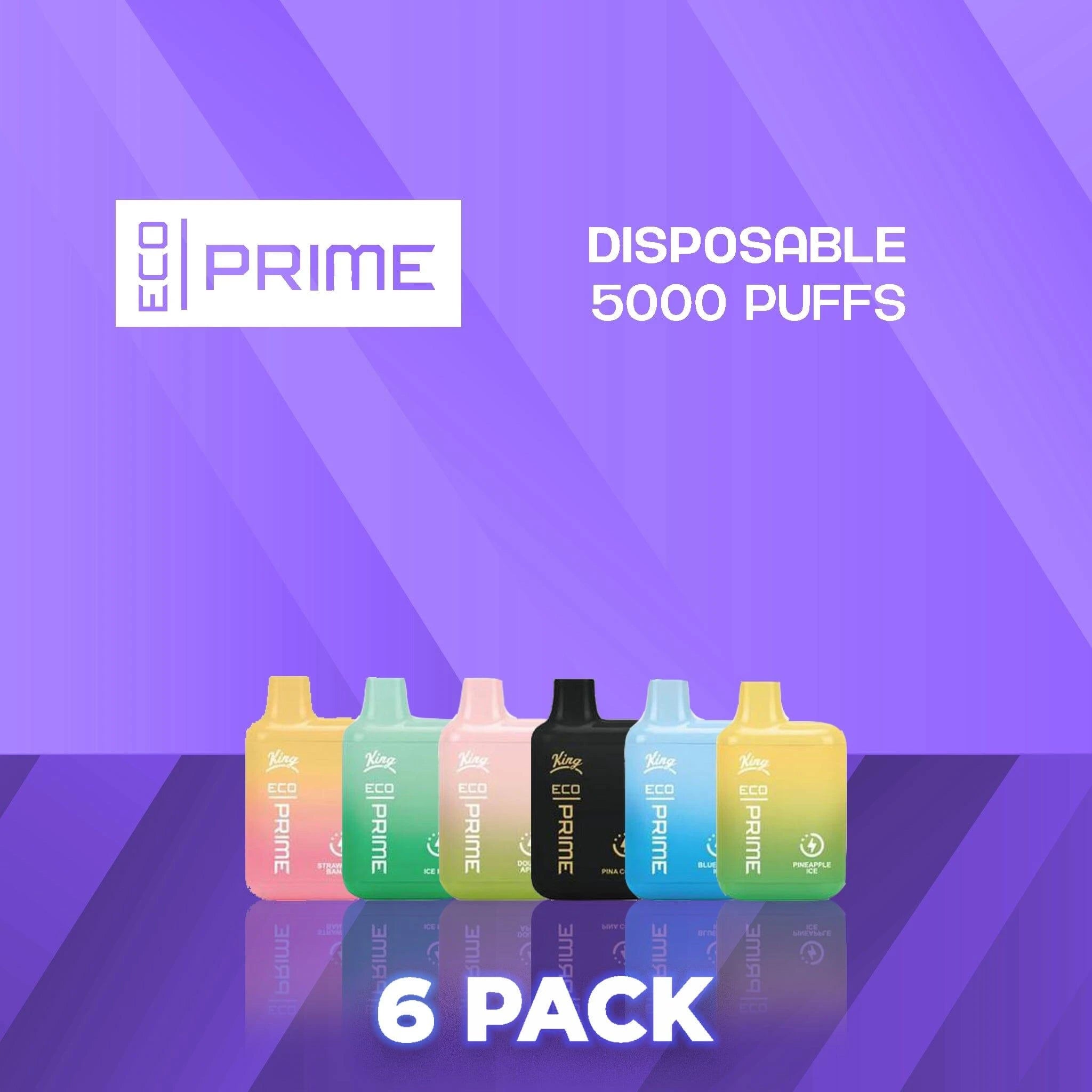 Eco Prime 5000 Puffs Disposable Vape - 6 Pack