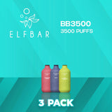 EB BB3500 Disposable Vape 3500 Puffs - 3 Pack-
