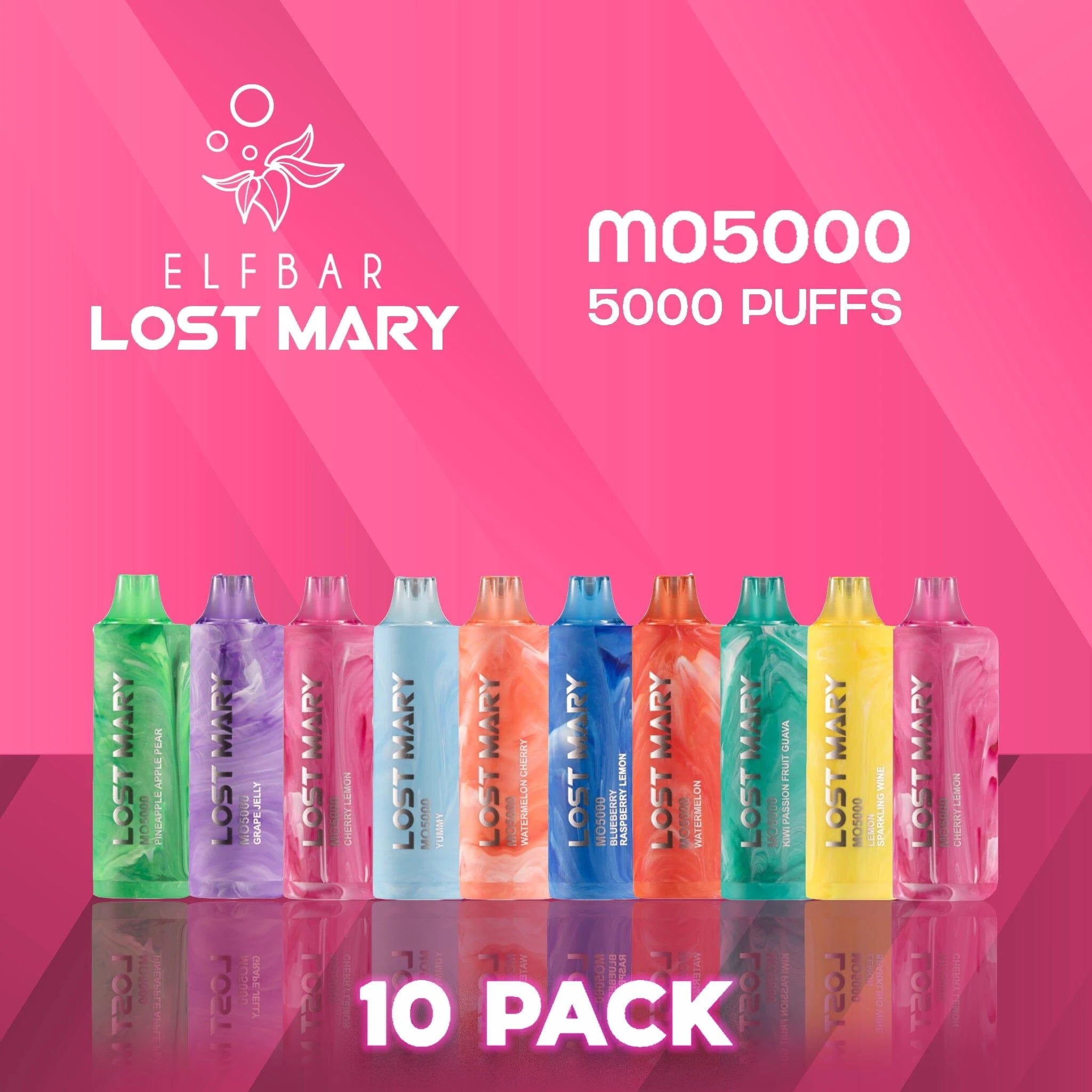 Lost Mary MO5000 Disposable Vape 5000 Puffs - 10 Pack