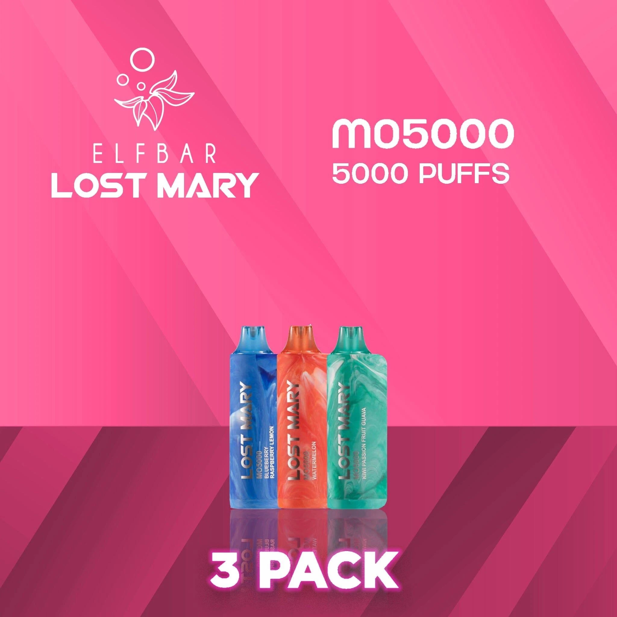 Lost Mary MO5000 Disposable Vape 5000 Puffs - 3 Pack