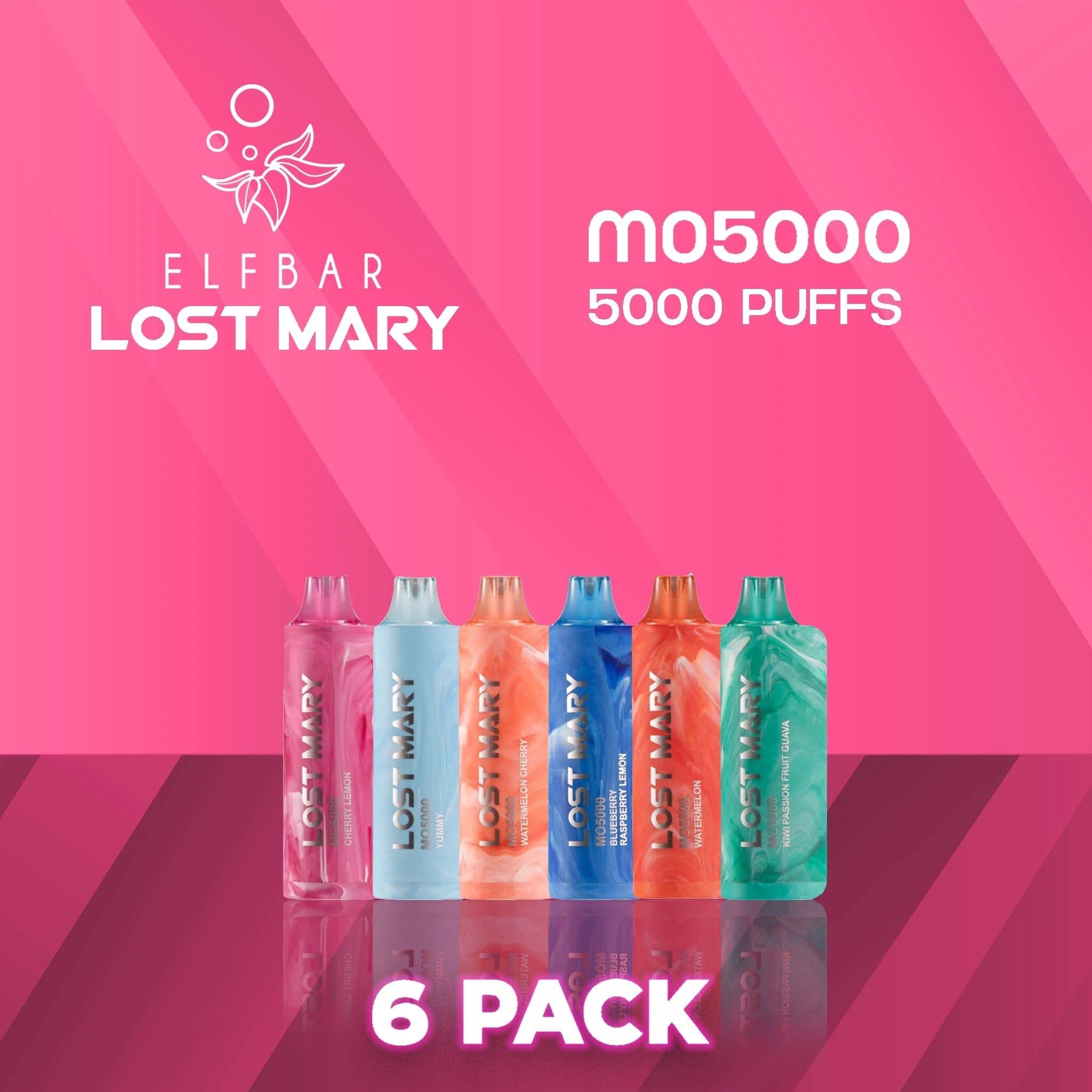 Lost Mary MO5000 Disposable Vape 5000 Puffs - 6 Pack