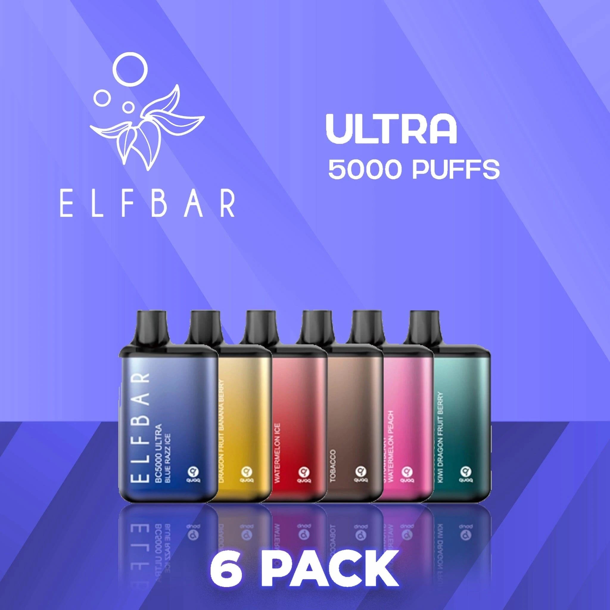 Elf Bar BC5000 Ultra Disposable Vape - 6 Pack