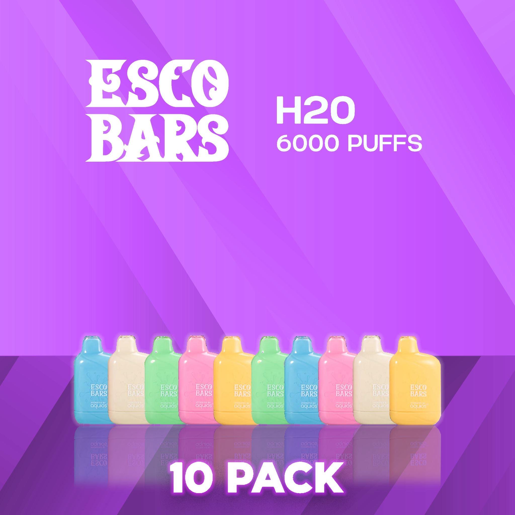 Esco Bar H20 6000 Puffs Disposable Vape Device - 10 Pack