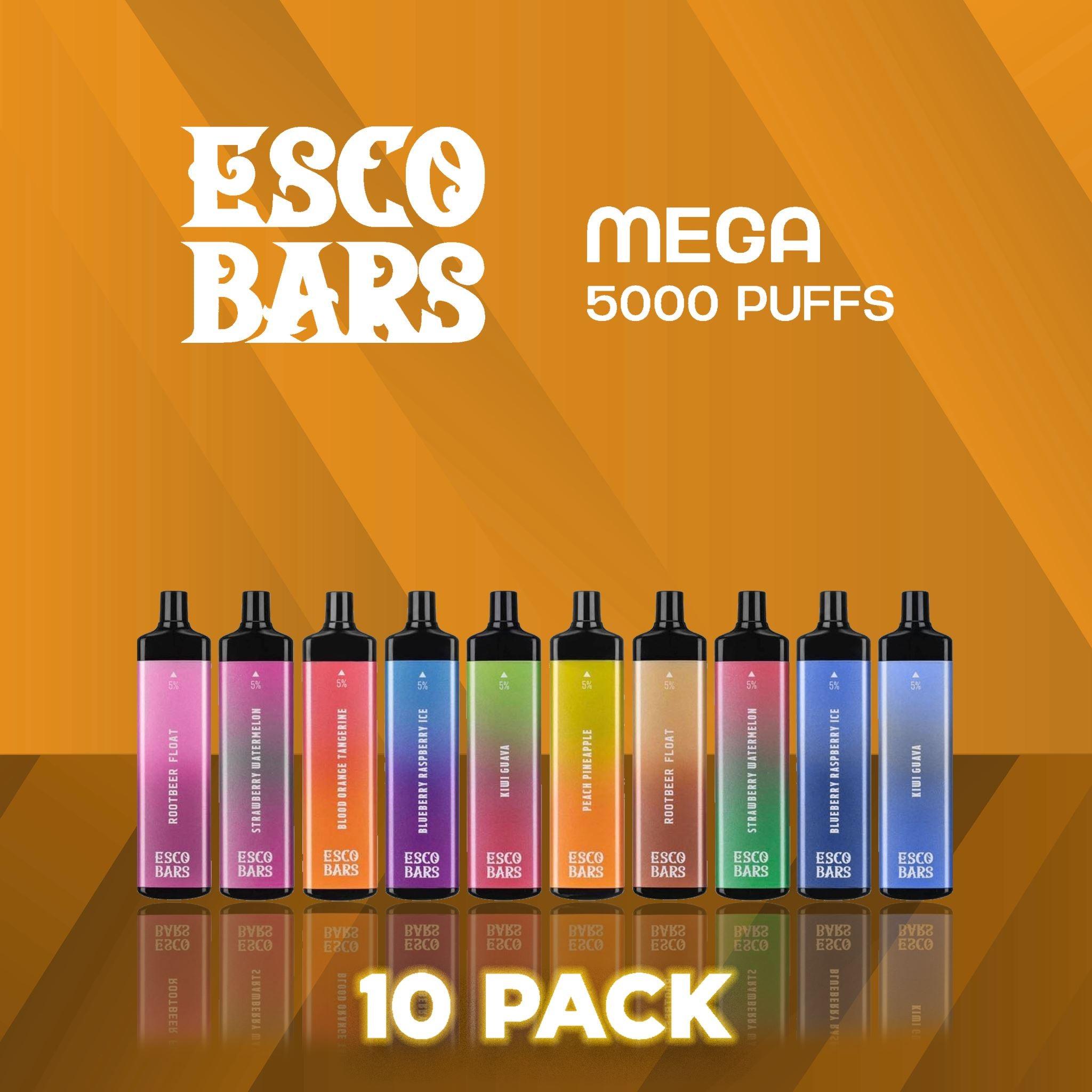 Esco Bar Mega 5000 Puff Disposable Vape - 10 Pack