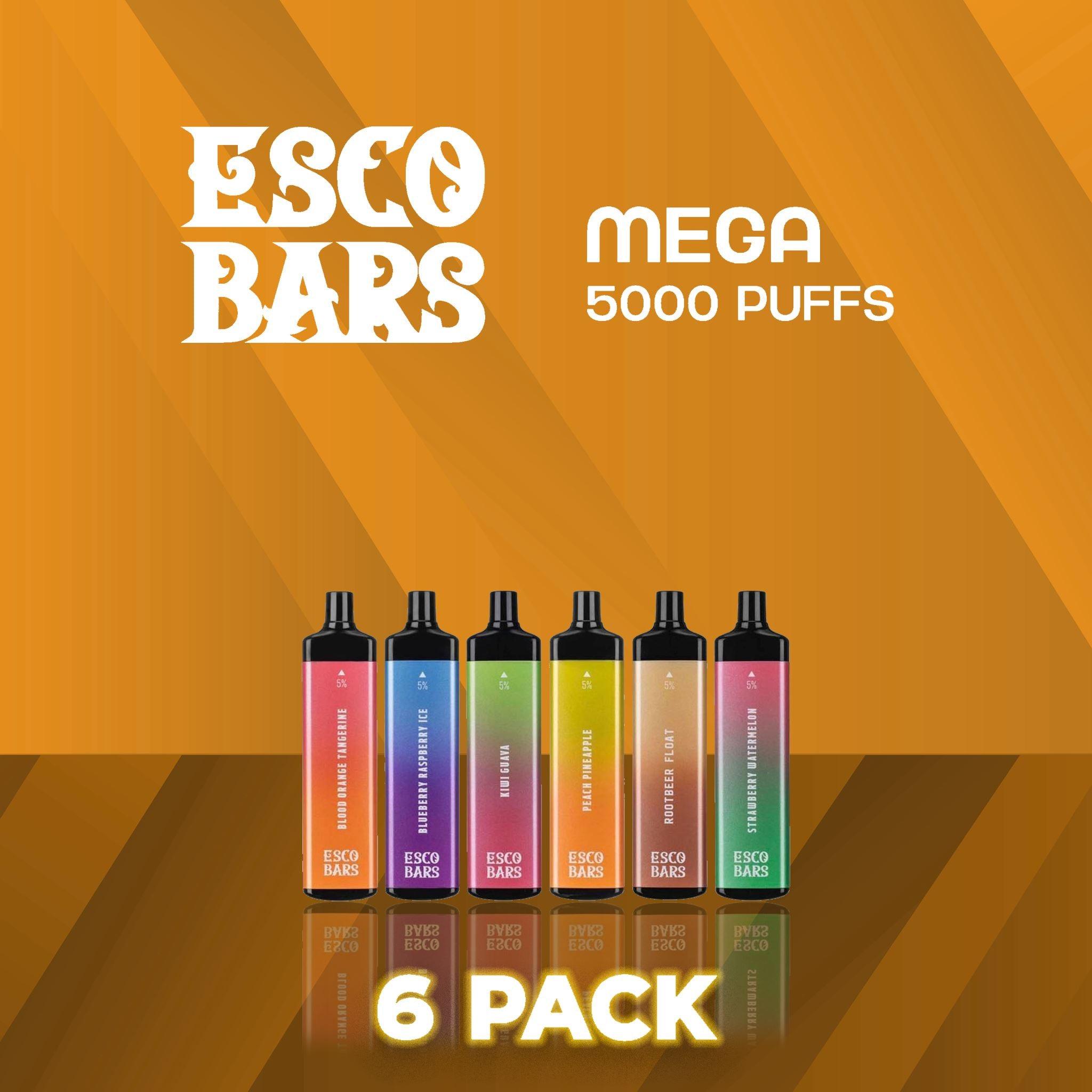Esco Bar Mega 5000 Puff Disposable Vape - 6 Pack