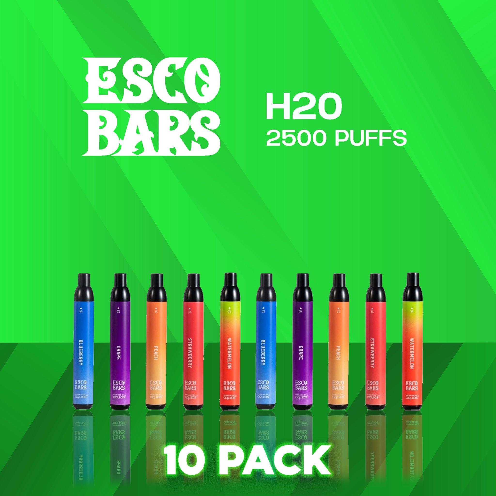 Esco Bar H2O Disposable Vape 2500 Puffs - 10 Pack