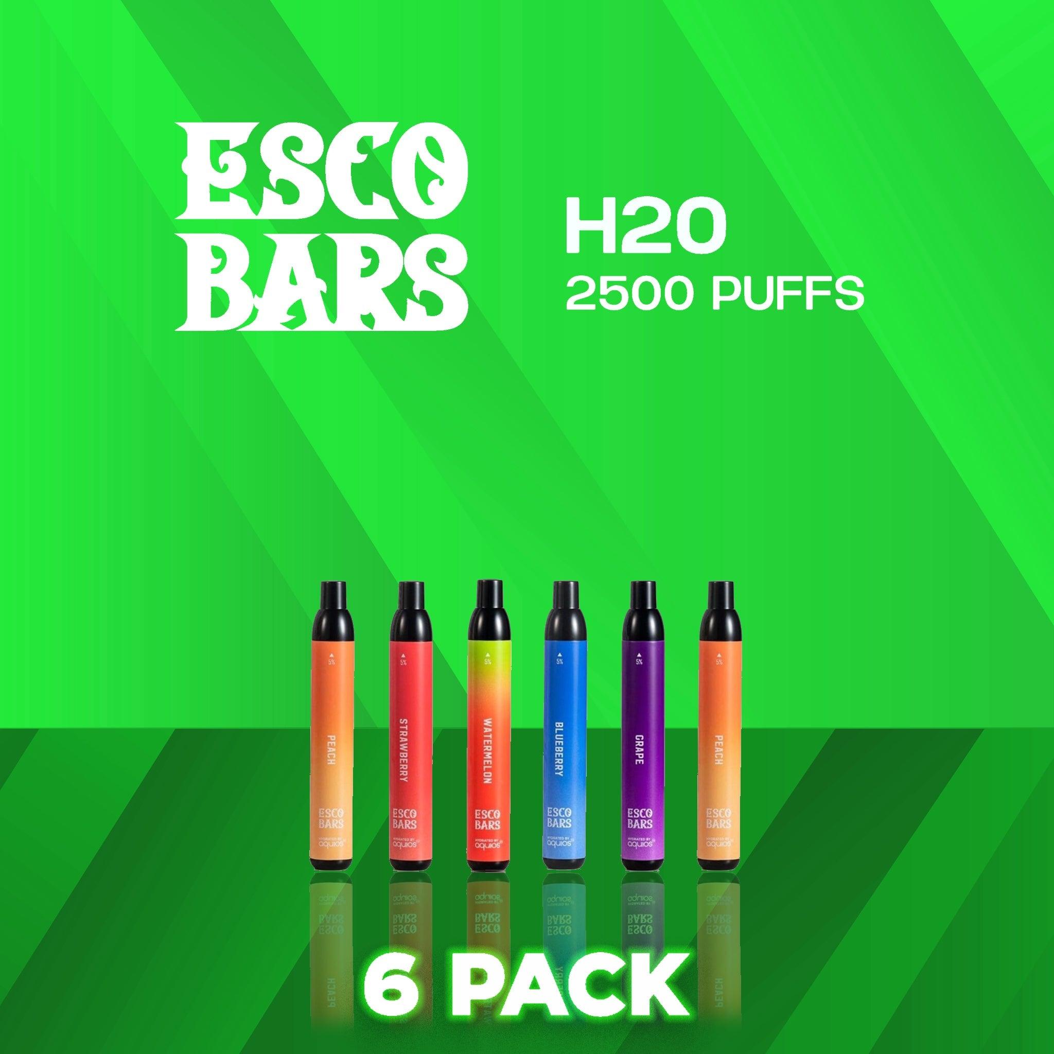 Esco Bar H2O Disposable Vape 2500 Puffs - 6 Pack