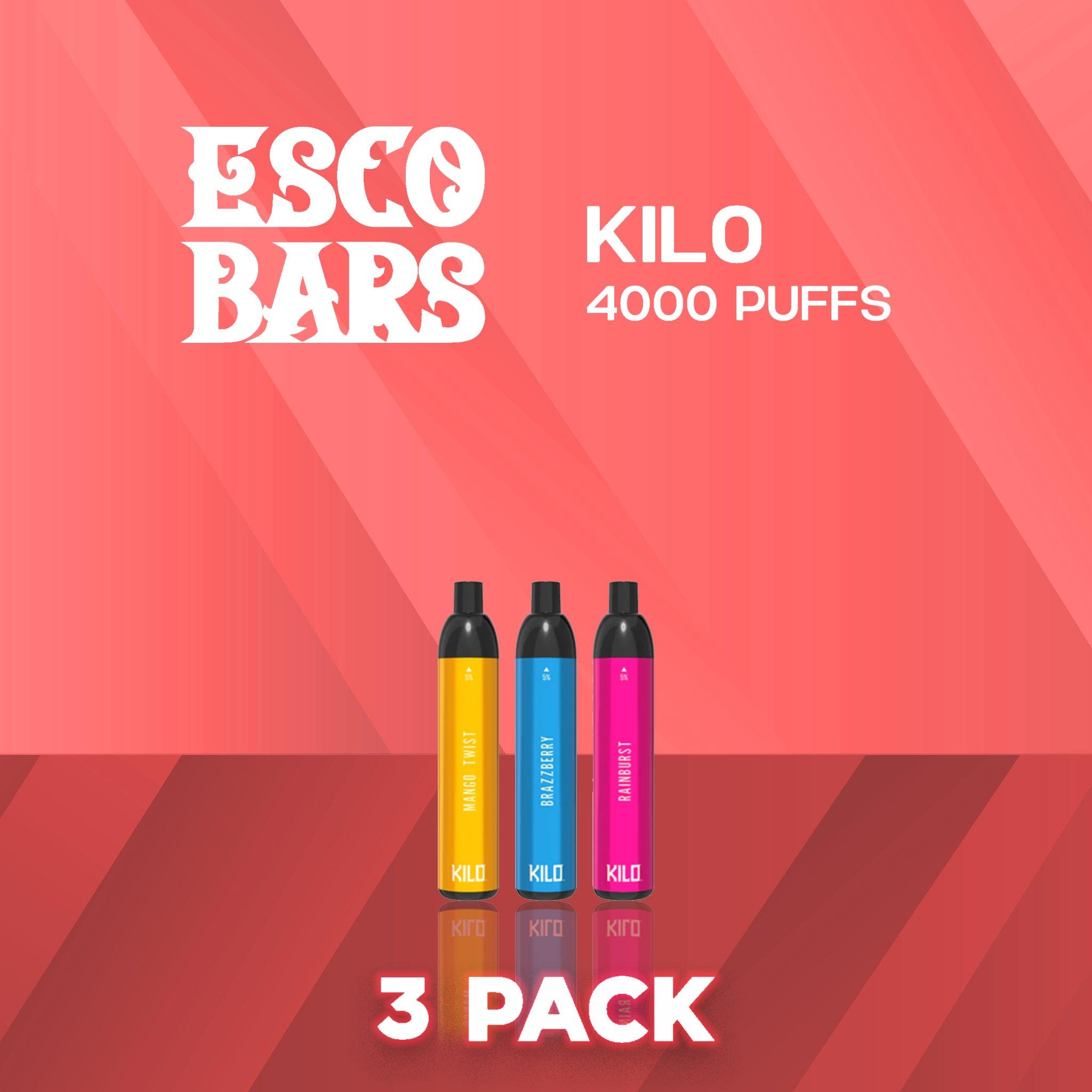 Esco Bars Kilo 4000 Puff Disposable Device - 3 Pack