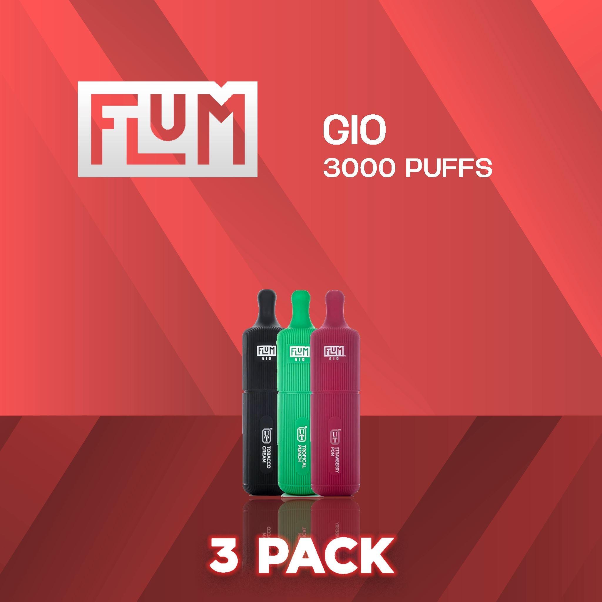 FLUM GIO Disposable Vape 3000 puffs - 3 Pack
