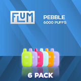 Flum Pebble 6000 Puffs Disposable Vape - 6 Pack-