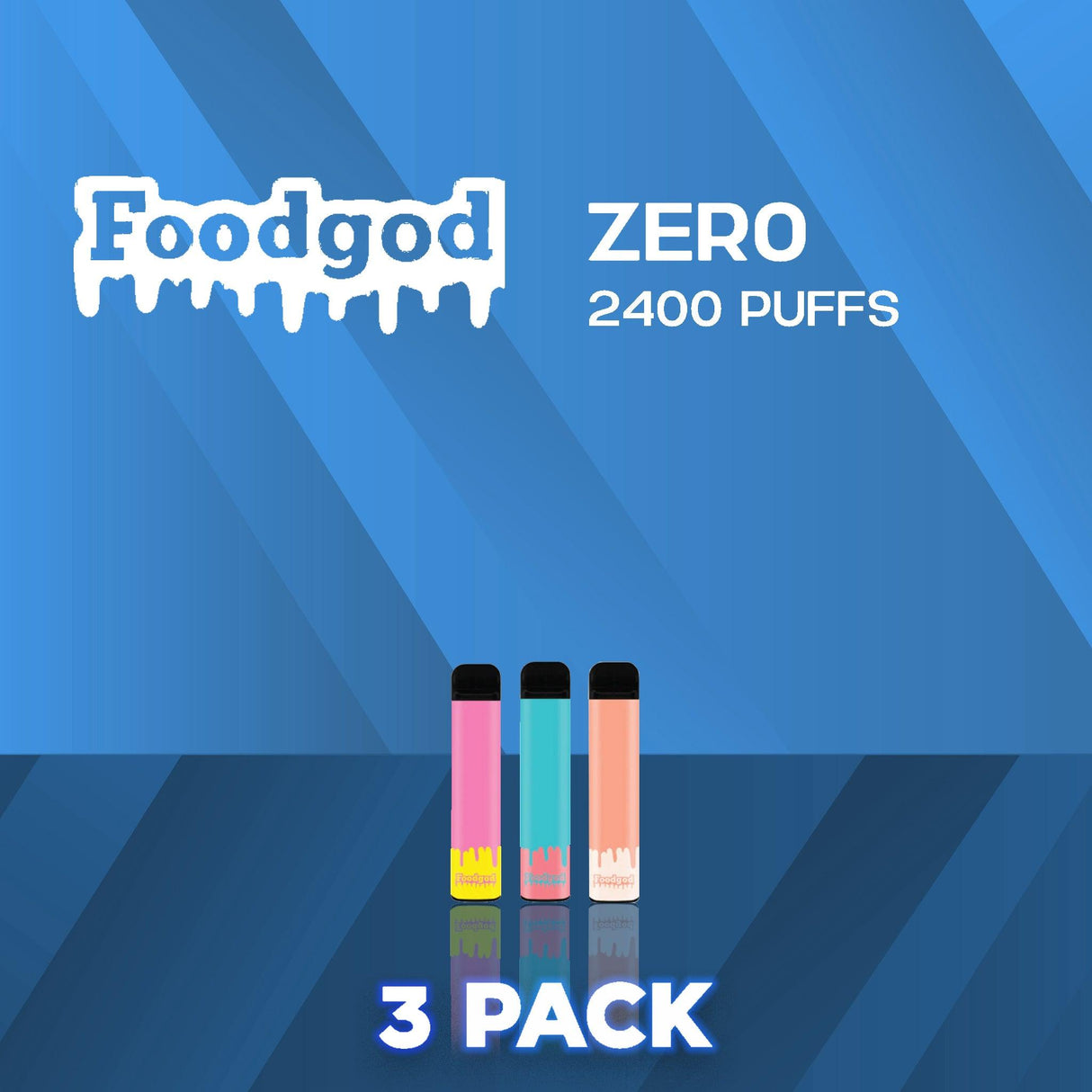 FoodGod Zero Nicotine 2400 Puff Disposable Device - 3 Pack