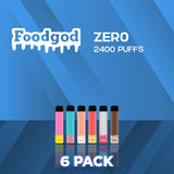 FoodGod Zero Nicotine 2400 Puff Disposable Device - 6 Pack