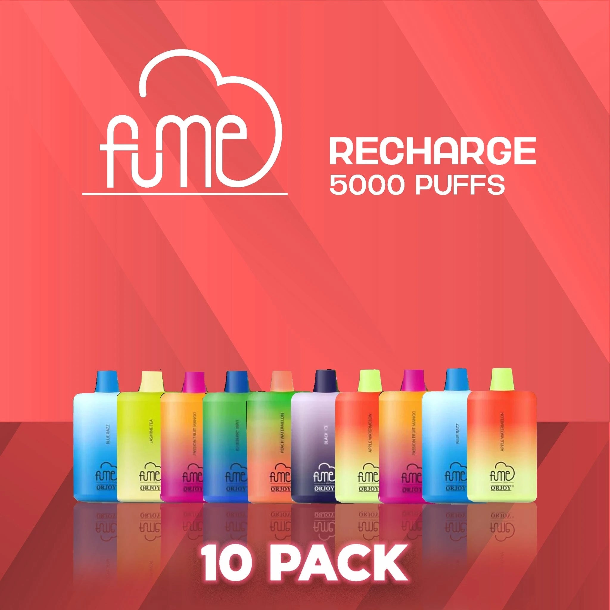 Fume Recharge 5000 Puffs Disposable Vape - 10 Pack