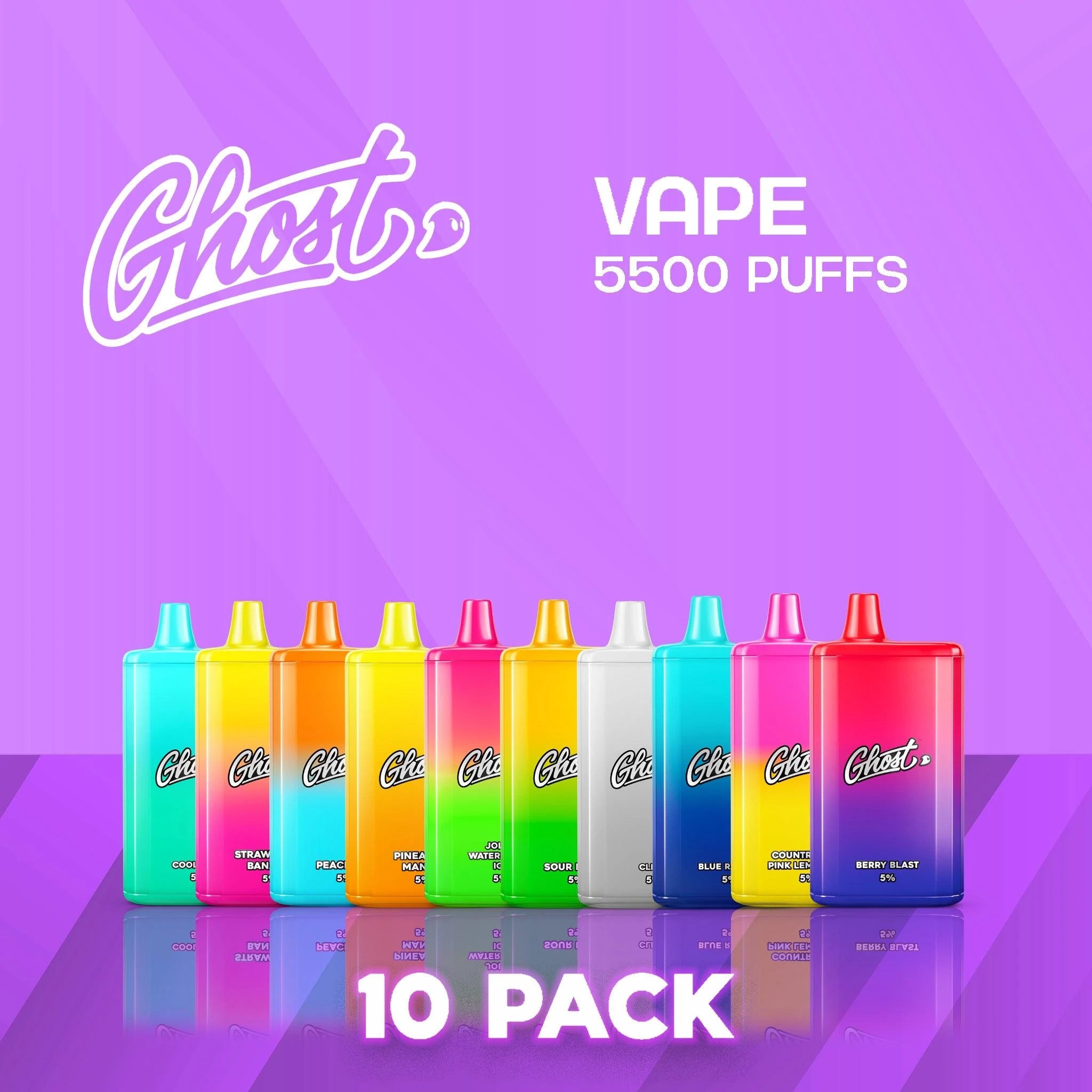 Ghost 5500 Puffs Disposable Vape - 10 Pack