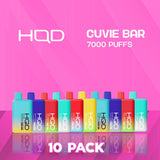 HQD Cuvie Bar 7000 Puffs Disposable Vape - 10 Pack-