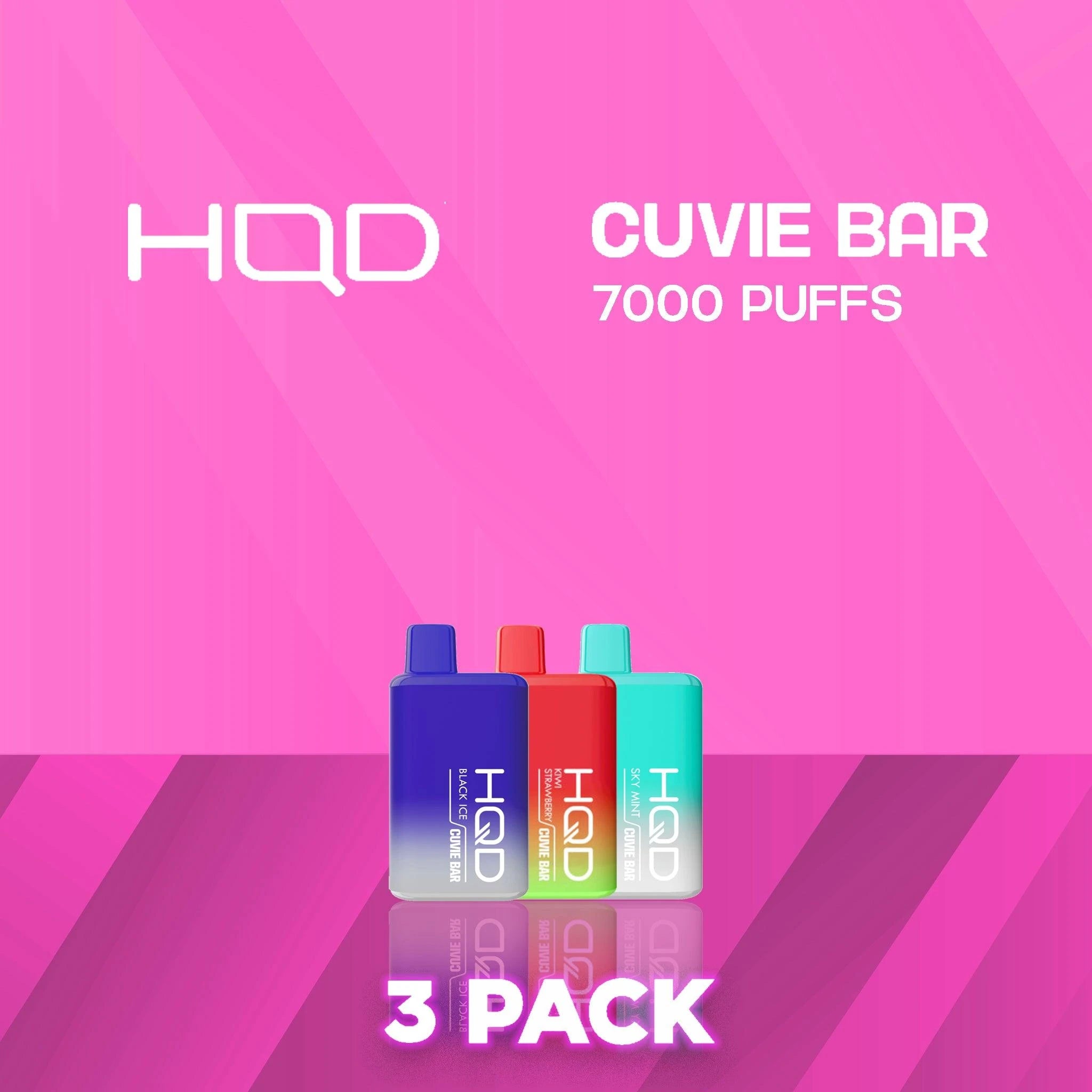 HQD Cuvie Bar 7000 Puffs Disposable Vape - 3 Pack