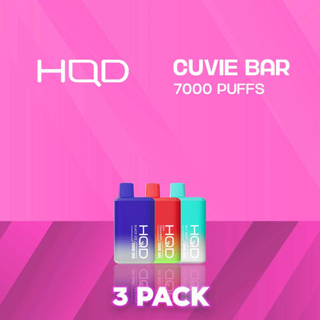 HQD Cuvie Bar 7000 Puffs Disposable Vape - 3 Pack-