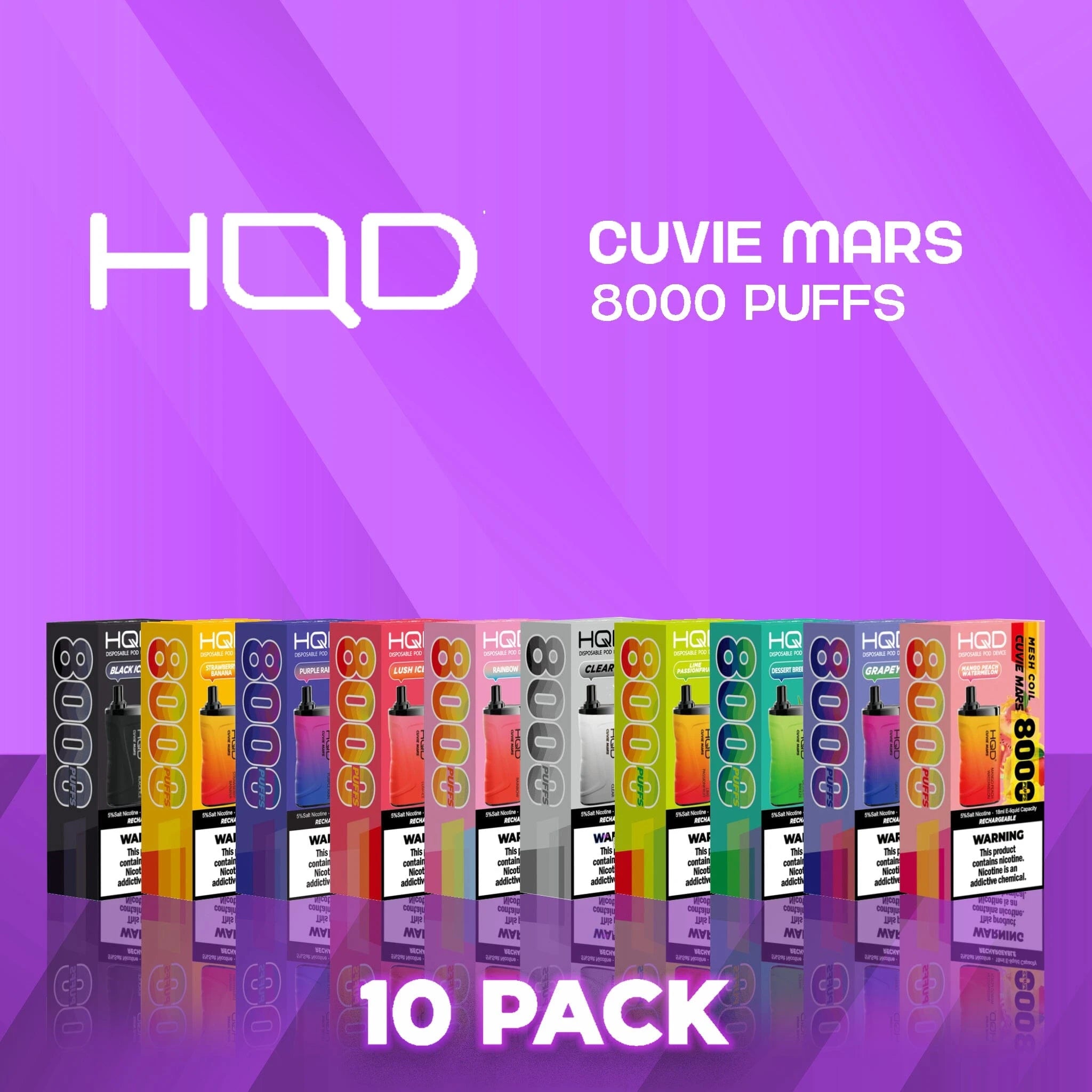 HQD Cuvie Mars Disposable Vape - 10 Pack