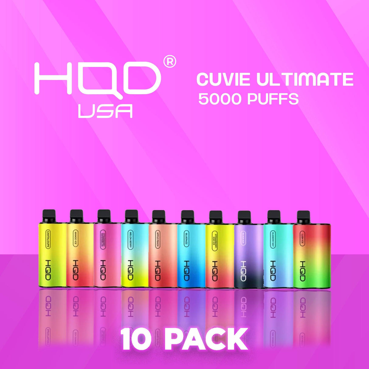 HQD Cuvie Ultimate 5000 Puff Disposable Vape - 10 Pack