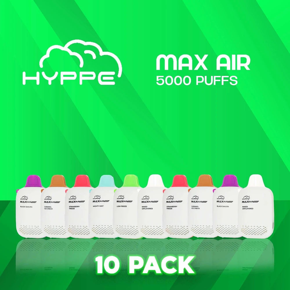 Hyppe Max Air Disposable Vape 5000 Puffs - 10 Pack