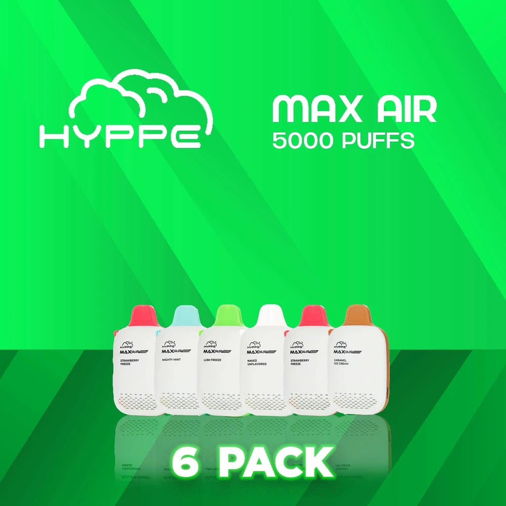 Hyppe Max Air Disposable Vape 5000 Puffs - 6 Pack