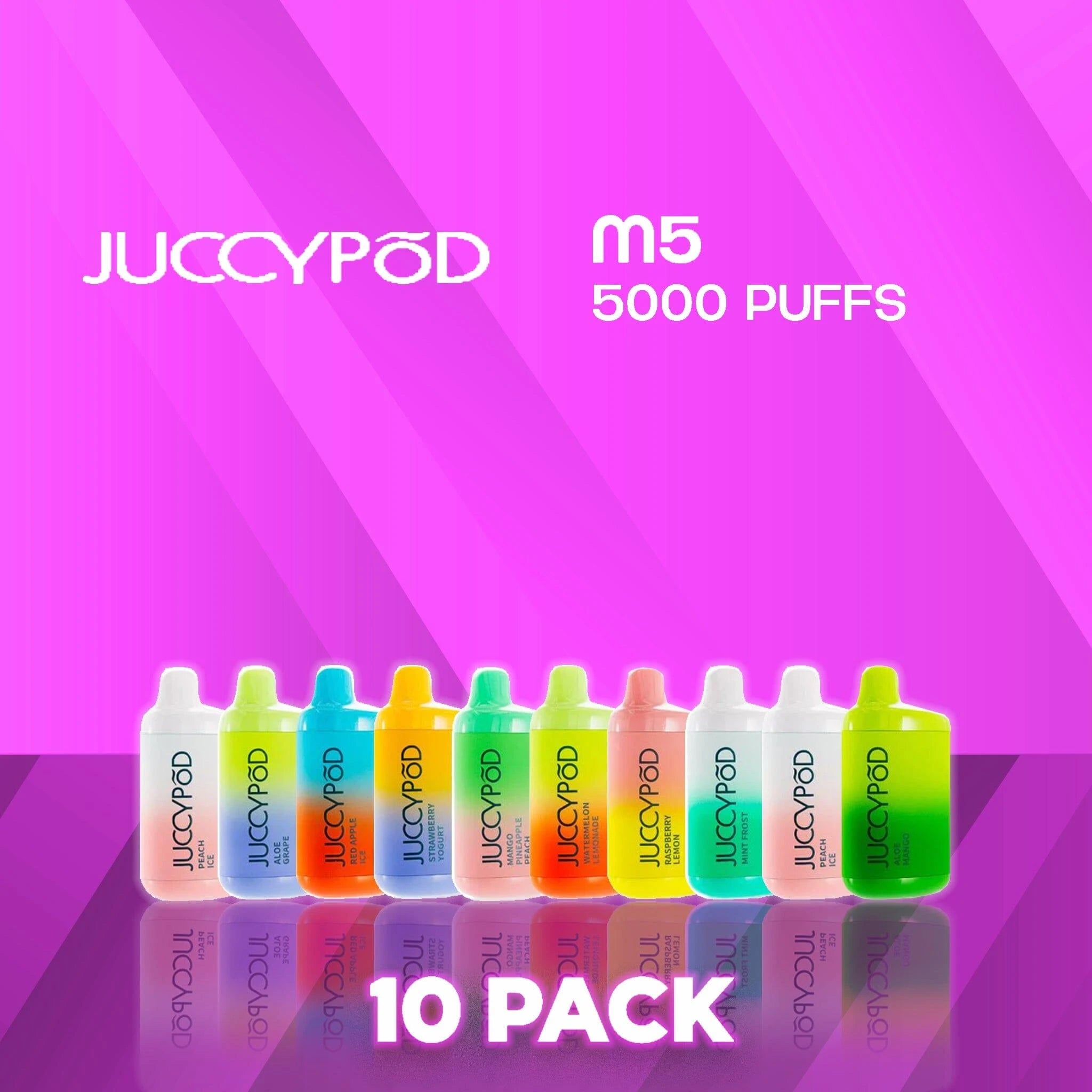 Juccy Pod M5 5000 Puffs Disposable Vape - 10 Pack