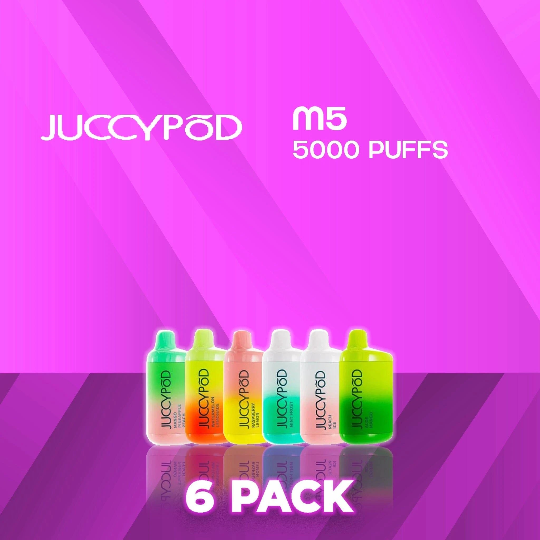 Juccy Pod M5 5000 Puffs Disposable Vape - 6 Pack