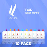 Kado Bar 5000 Puffs Disposable Vape - 10 Pack-