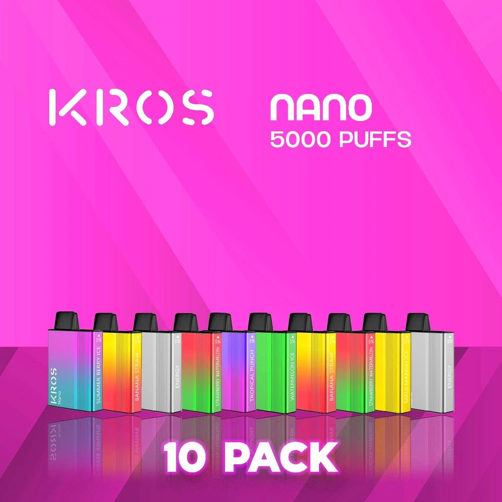 Kros Nano Disposable Vape 5000 Puffs - 10 Pack