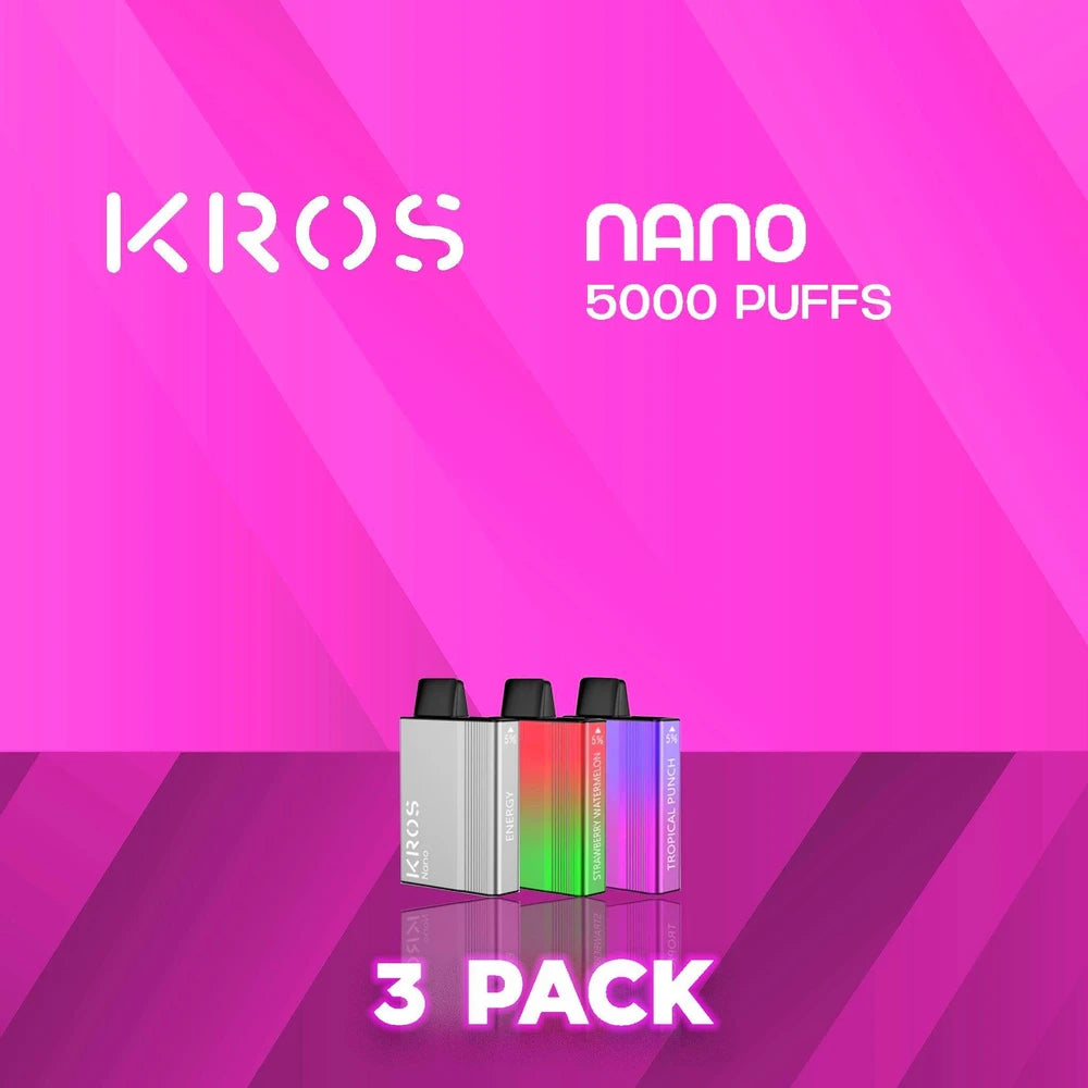 Kros Nano Disposable Vape 5000 Puffs - 3 Pack