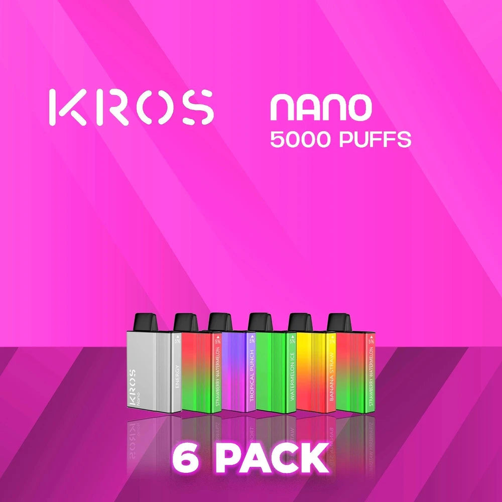 Kros Nano Disposable Vape 5000 Puffs - 6 Pack