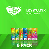 Loy Multi X 6000 Puffs Disposable Vape - 6 Pack