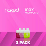 Naked 100 Max Disposable Vape 4500 Puffs - 3 Pack-