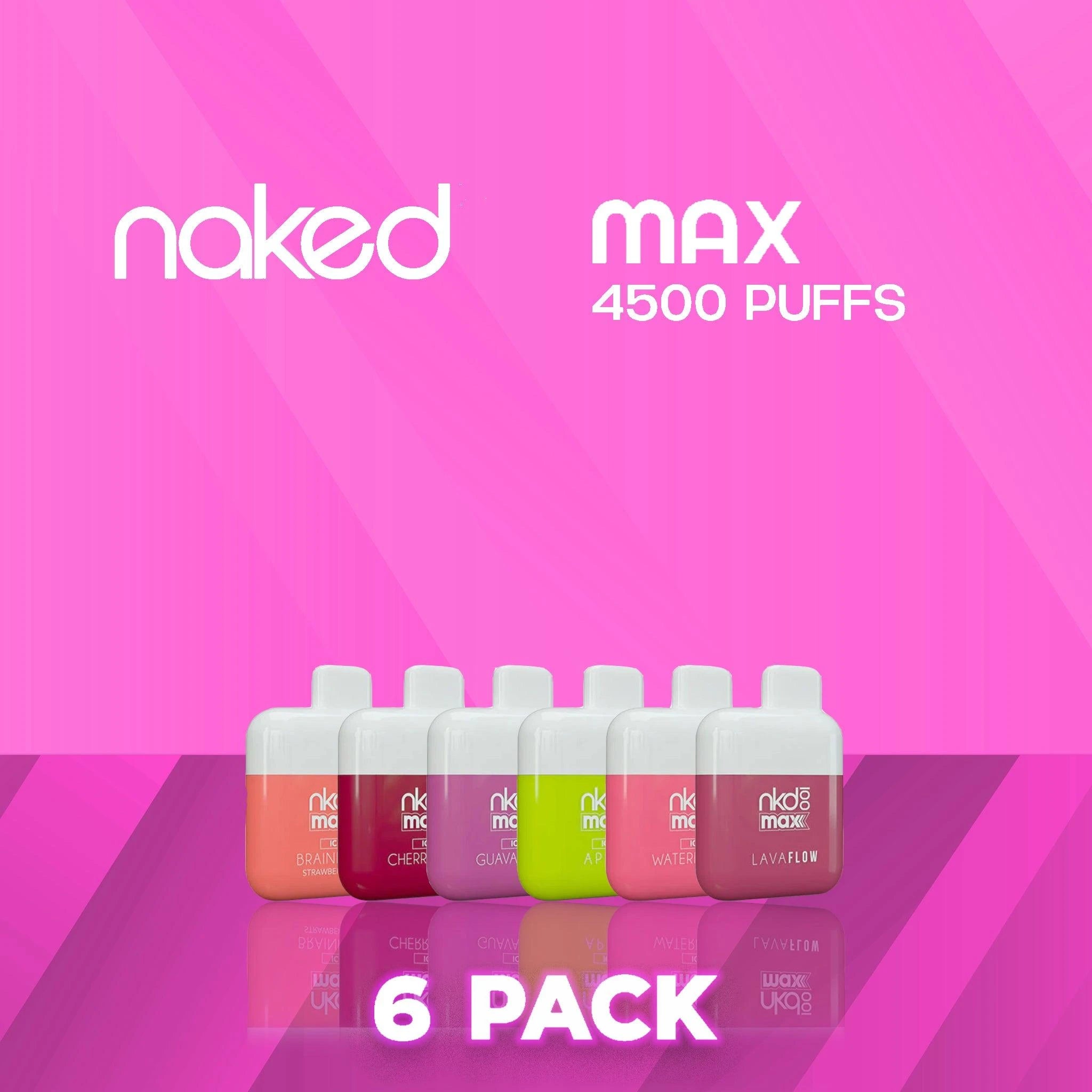 Naked 100 Max Disposable Vape 4500 Puffs - 6 Pack