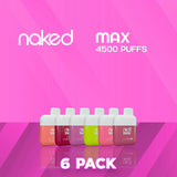 Naked 100 Max Disposable Vape 4500 Puffs - 6 Pack-
