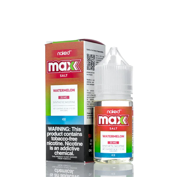 NAKED 100 TFN MAX Salt - Watermelon Ice - 30ml Smokers World NAKED 100 TFN MAX Salt - Watermelon Ice - 30ml Smokers World