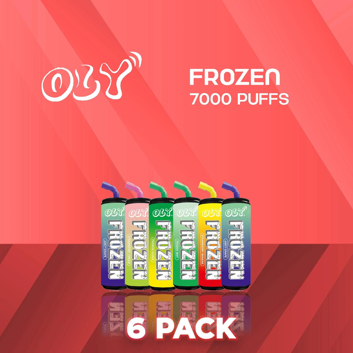 Oly Frozen Disposable Vape 7000 Puffs - 6 Pack-