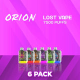 Lost Vape Orion Bar 7500 Puffs Disposable Vape - 6 Pack