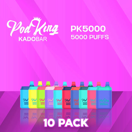 Pod King x Kado Bar PK5000 Disposable Vape - 10 Pack-