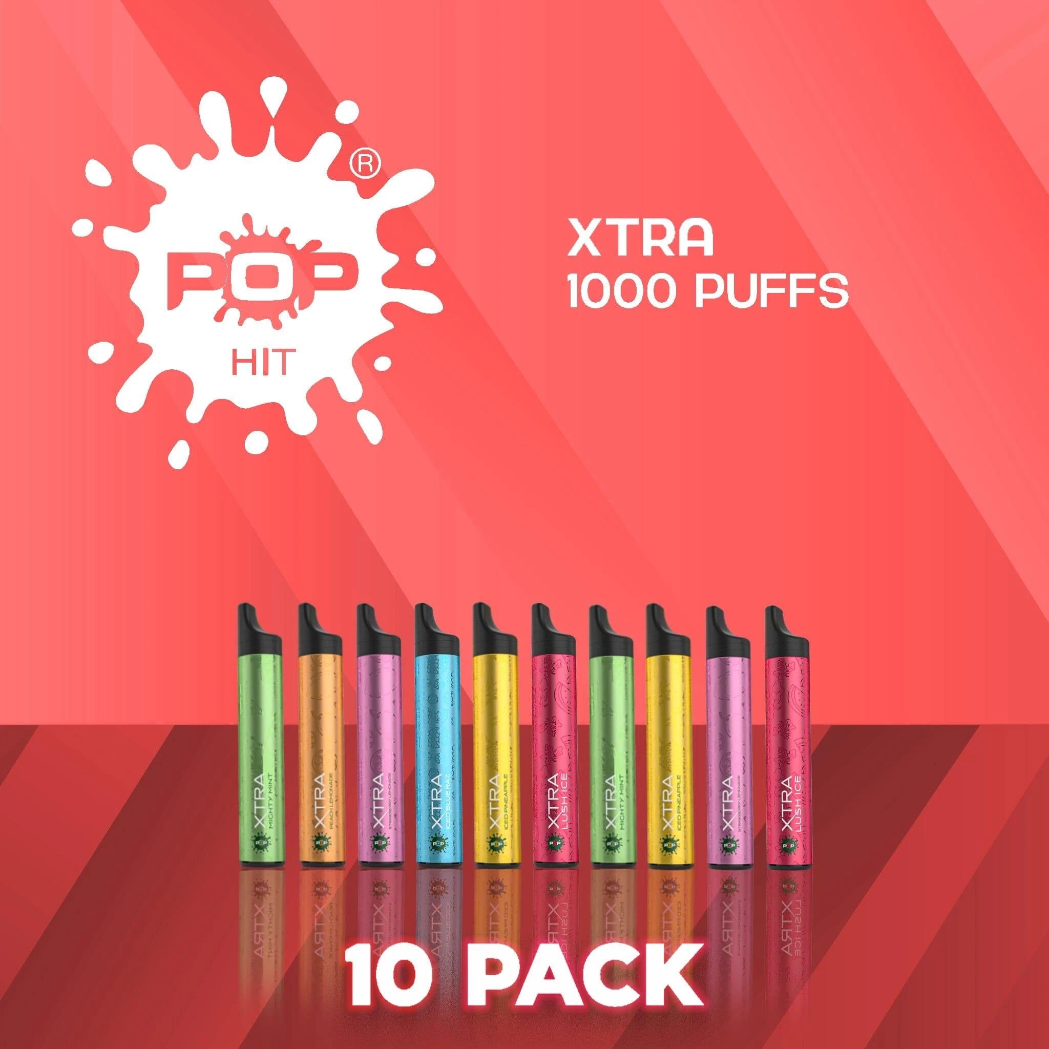 POP HIT EXTRA 5% 3000 Puffs Disposable Vape -10 Pack
