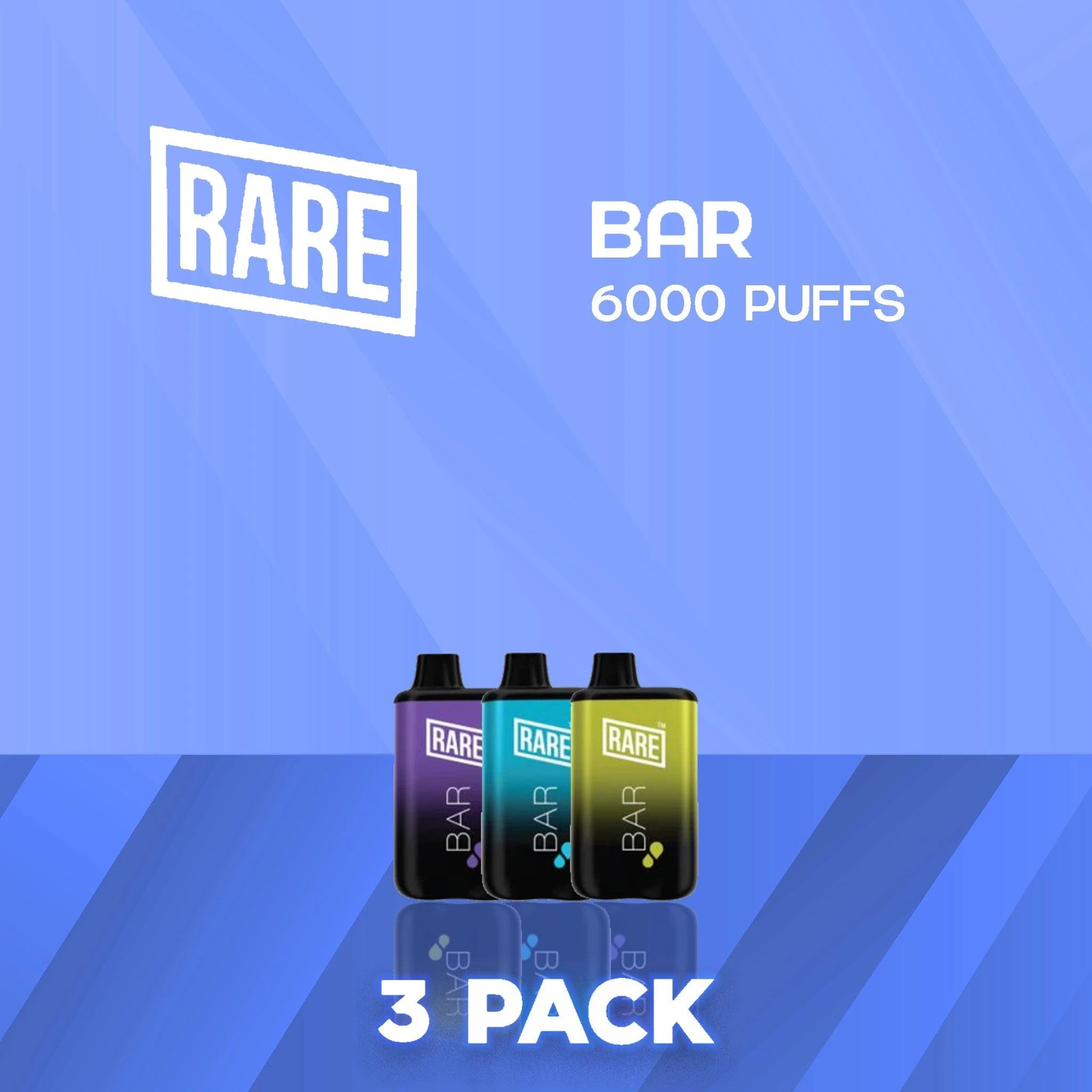 Rare Bar 6000 Puffs Disposable Vape - 3 Pack