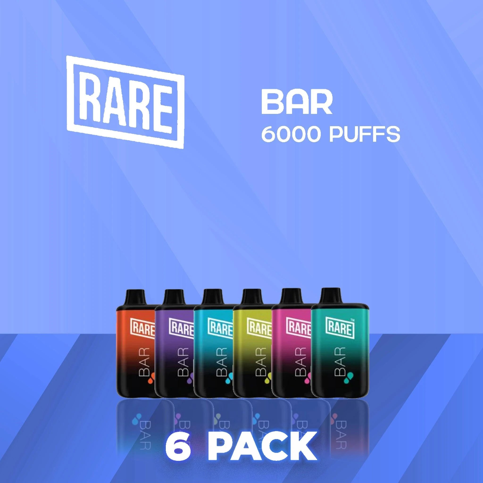 Rare Bar 6000 Puffs Disposable Vape - 6 Pack