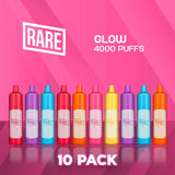 Rare Glow Mesh 4000 Puffs Disposable Vape - 3 Pack-